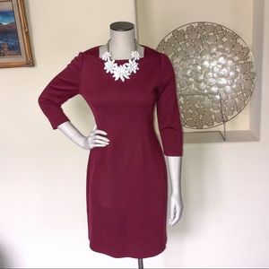 Tahari Red Sheath Dress